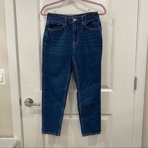 Topshop - Moto Mom Jeans - Dark Wash - Size 28P